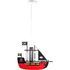 TEMPORA - Lámpara colgante infantil 120 cm 60 W Barco pirata