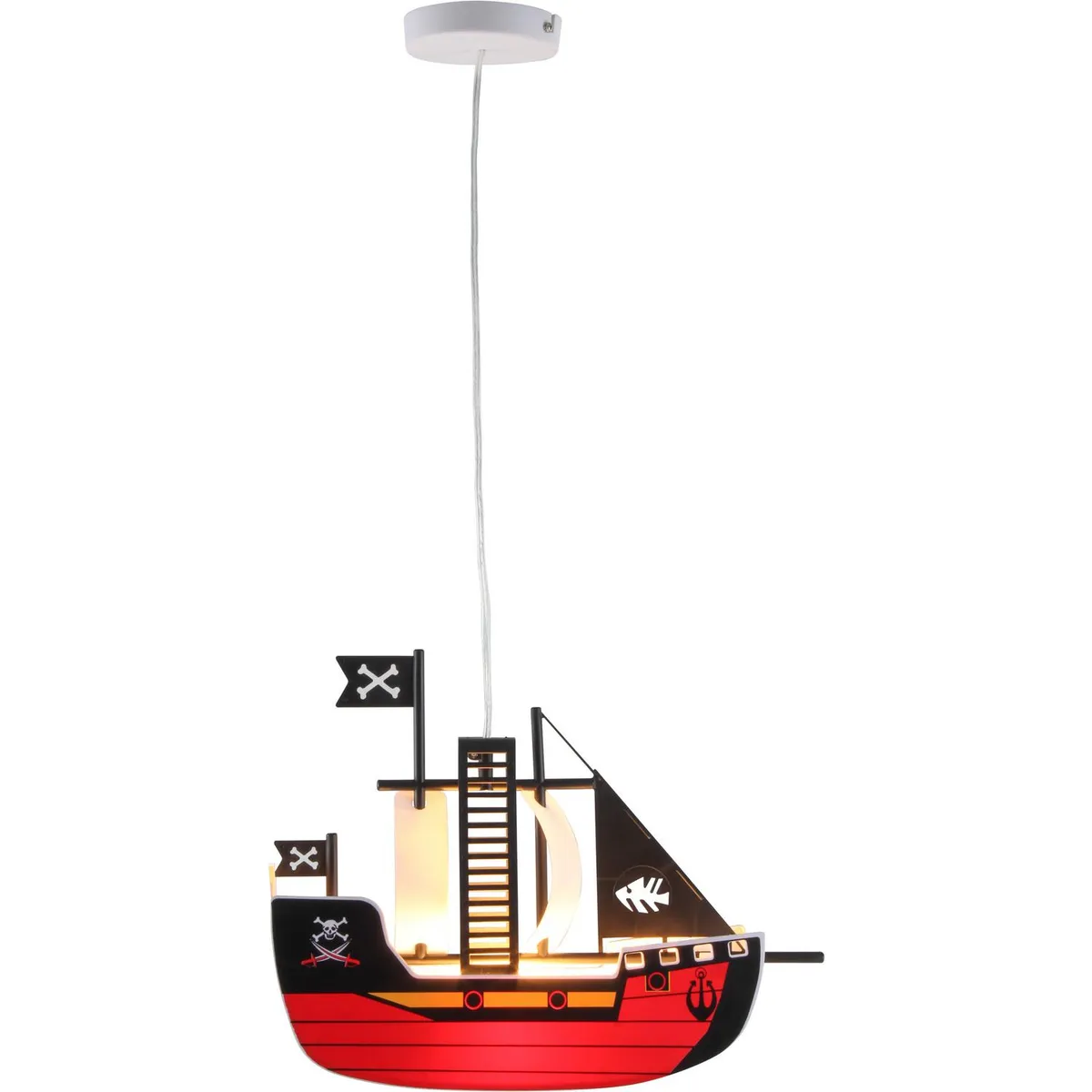 TEMPORA - Lámpara Colgante Barco Pirata Plástico Multicolor