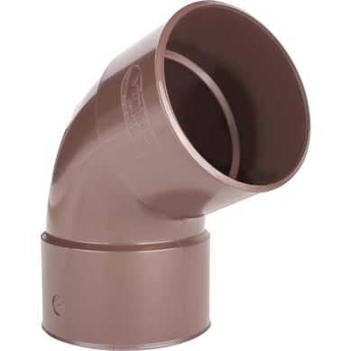 Codo P25 de 67,5 PVC para tubo bajada, marrn