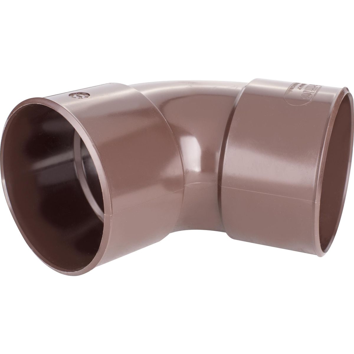 GENERICO - Codo P25 de 67,5° PVC para tubo bajada, marrón
