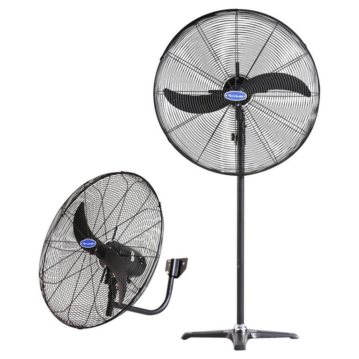 COMBI - Ventilador de pedestal industrial 30" negro