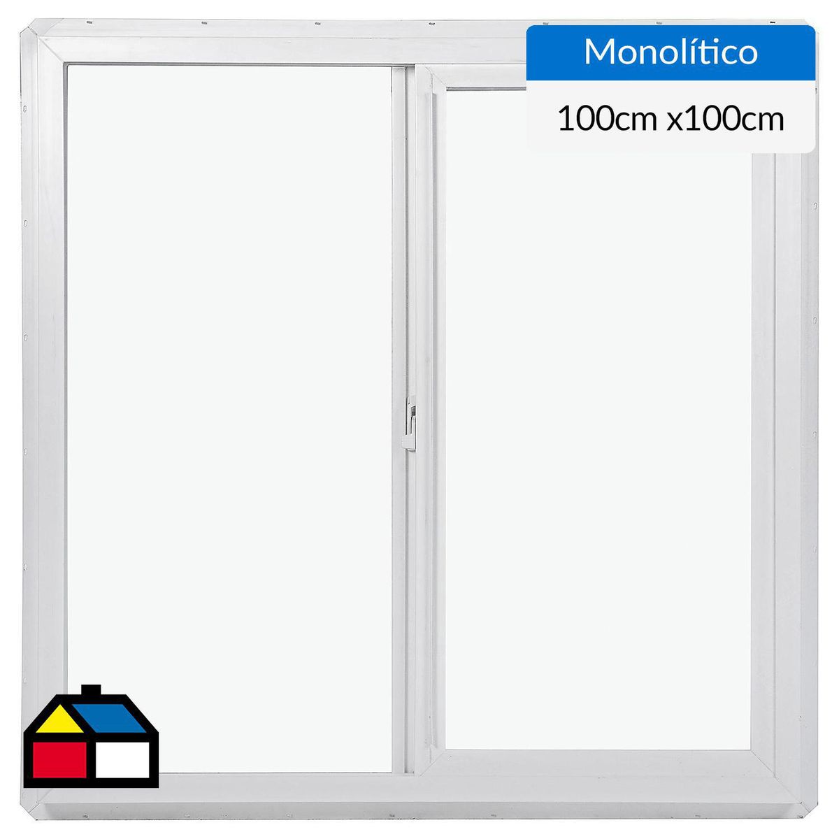 WINTEC - Ventana PVC 100x100 cm monolítico blanco corredera