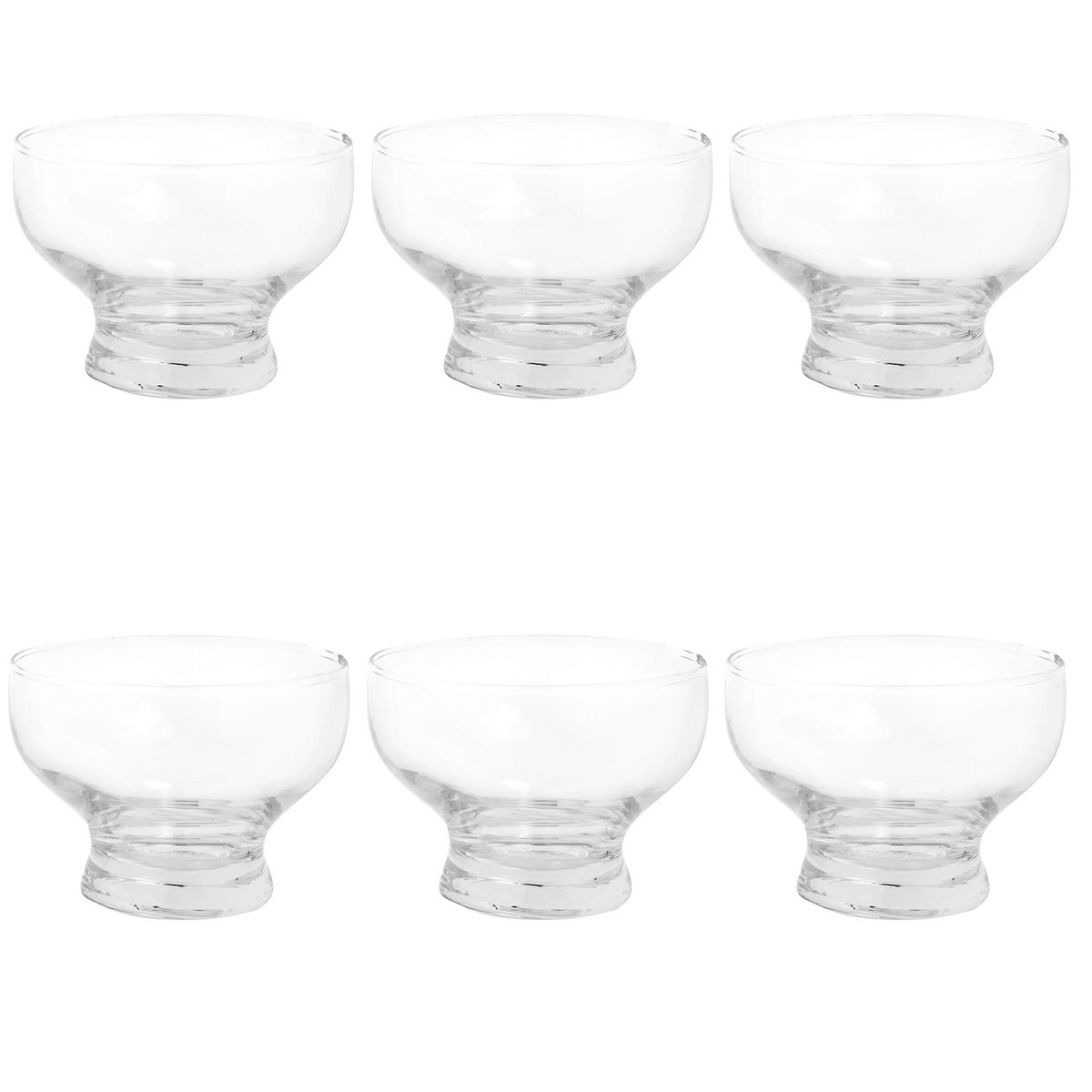 ALLEGRA - Set 6 Copas de De postre 270 ml Vidrio Transparente