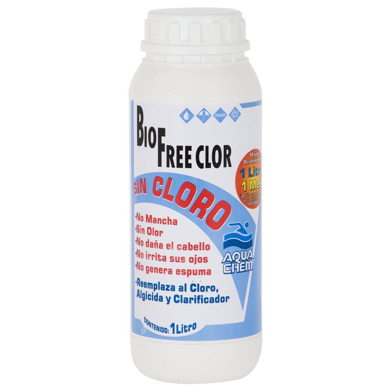 AQUACHEM - Mantenedor para Piscinas Líquido 1 l Frasco (plástico/vidrio)