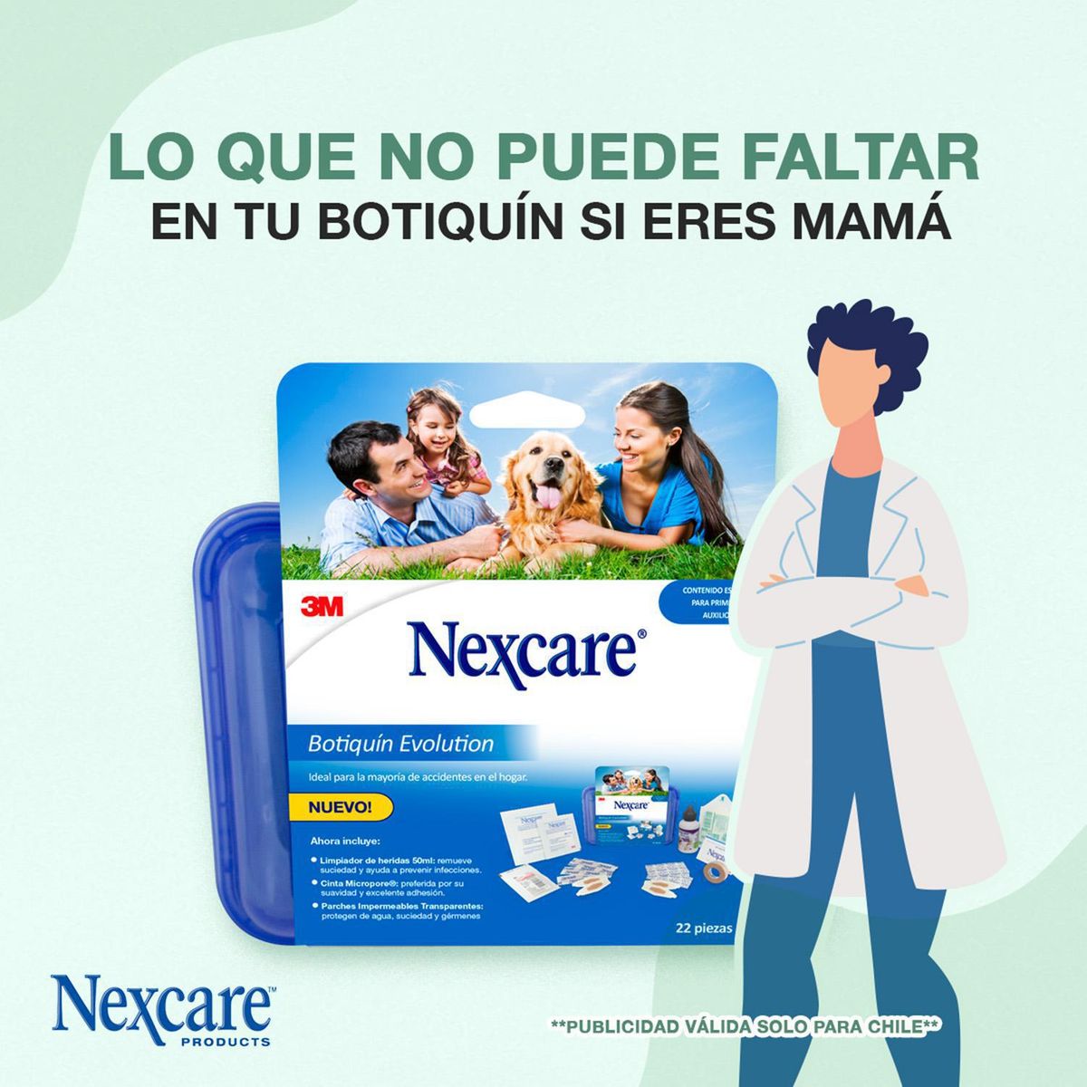 NEXCARE - Botiquín de primeros auxilios nexcare 22 piezas