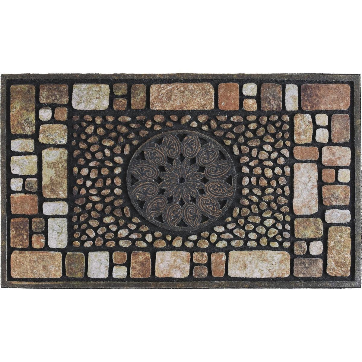 JUST HOME COLLECTION - Limpiapiés Notre Dame 46x77 cm Caucho Multicolor