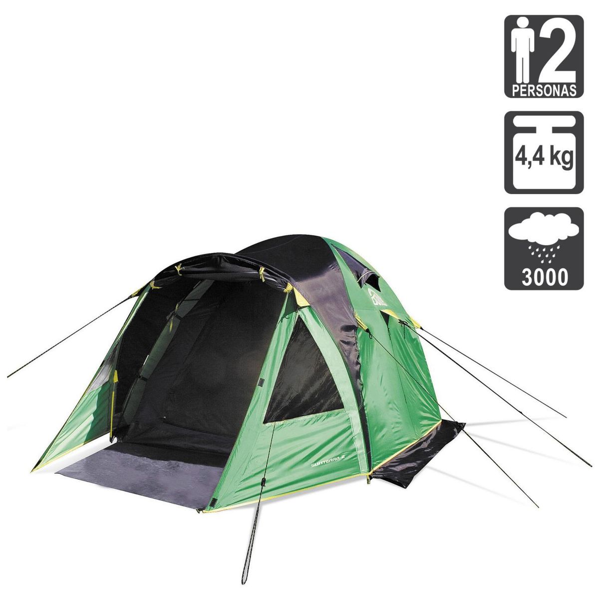 DOITE - Carpa Camping Sunterra 2 Personas Verde/Azul