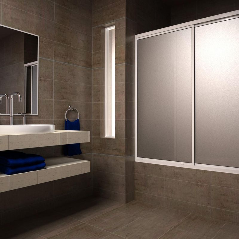 WINTEC - Mampara Tina Acrílico Blanco 120x150cm