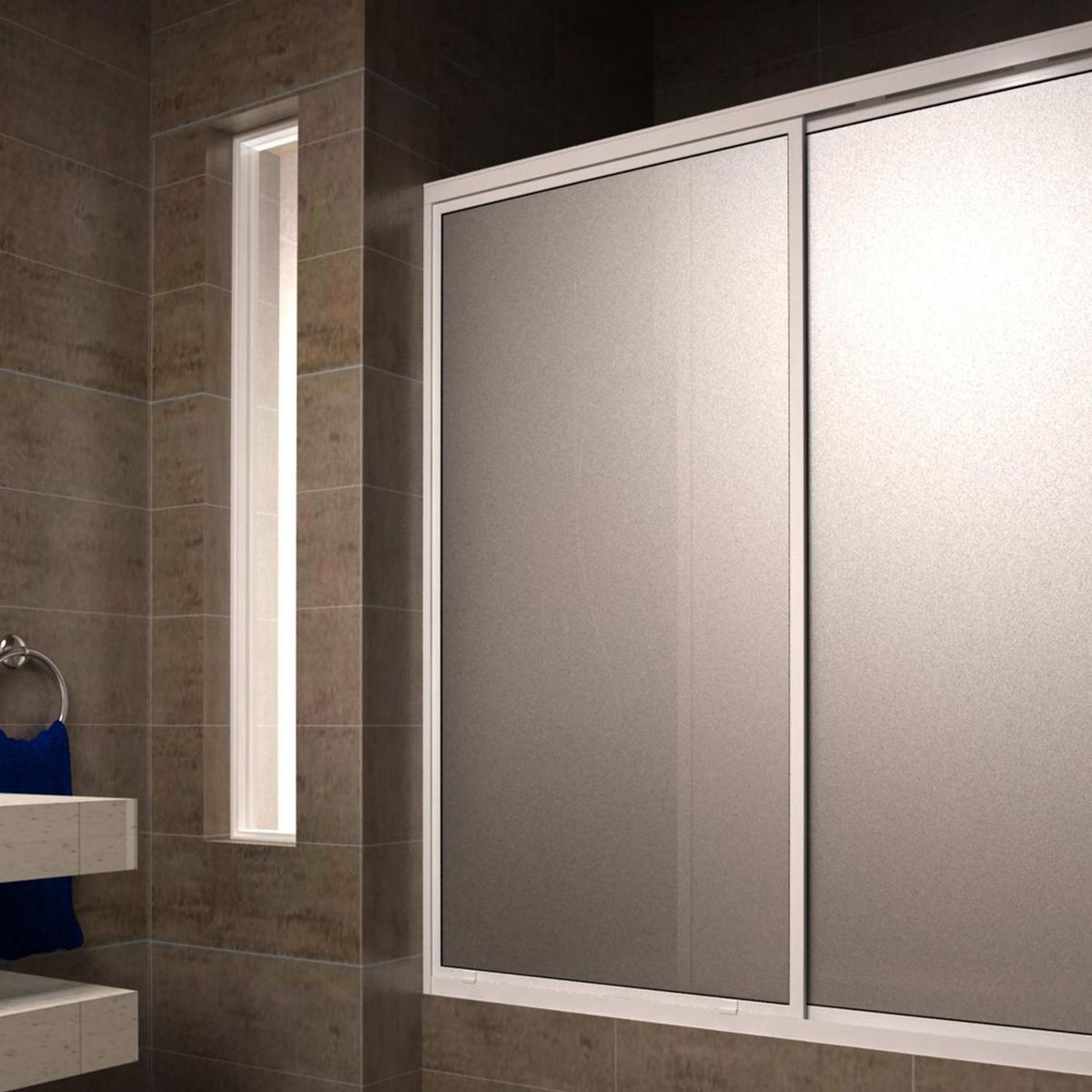 WINTEC - Mampara Tina Acrílico Blanco 120x150cm