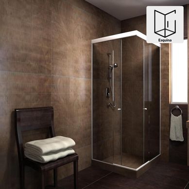 Shower Esquina Vidrio templado Incoloro 85x180cm