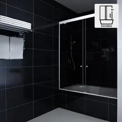 WINTEC - Mampara Tina Vidrio templado Listado 170x155cm
