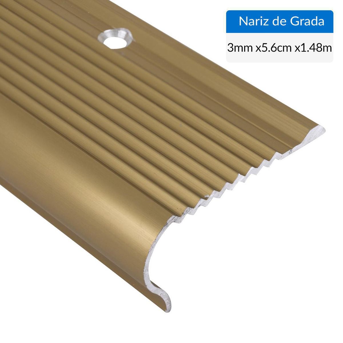 HOLZTEK - Nariz de grada 1,48 m oro