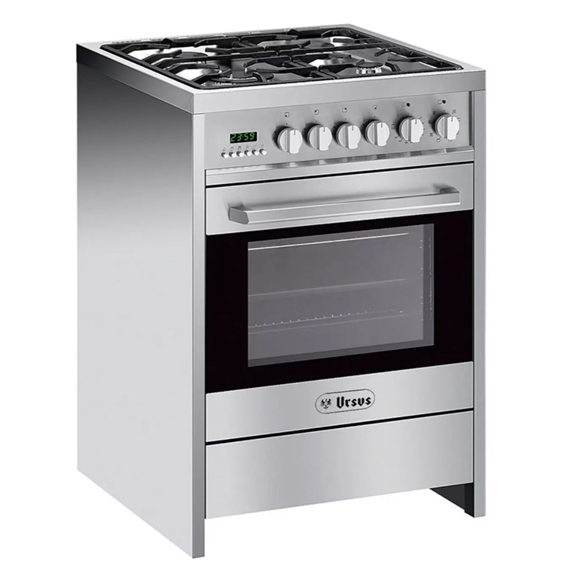 URSUS TROTTER - Cocina a Gas 4 Platos Silver Pro-Q4-GL
