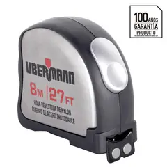UBERMANN - Huincha de medir 8 metros metálica