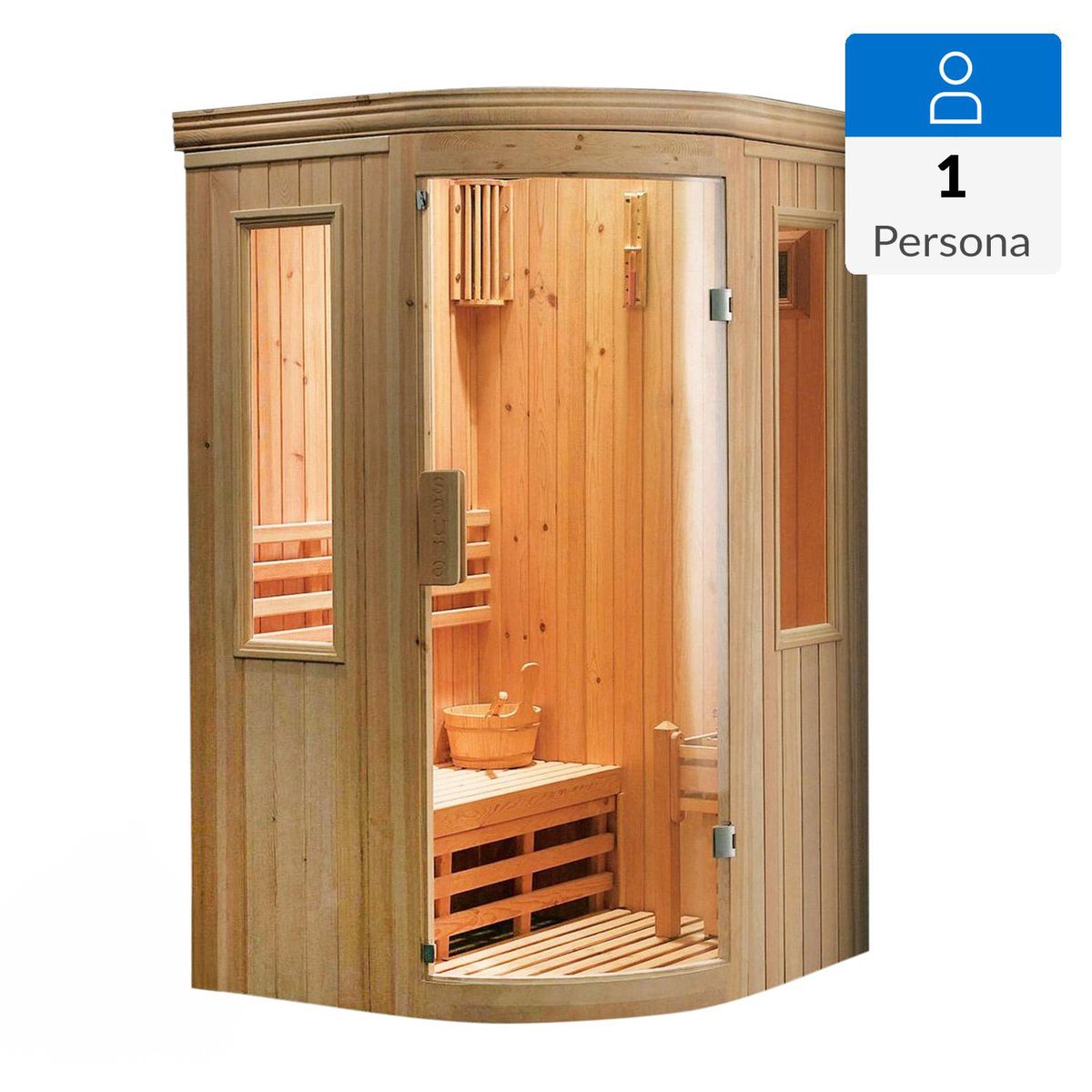 NORGLAS - Sala de sauna 204x123x123 cm