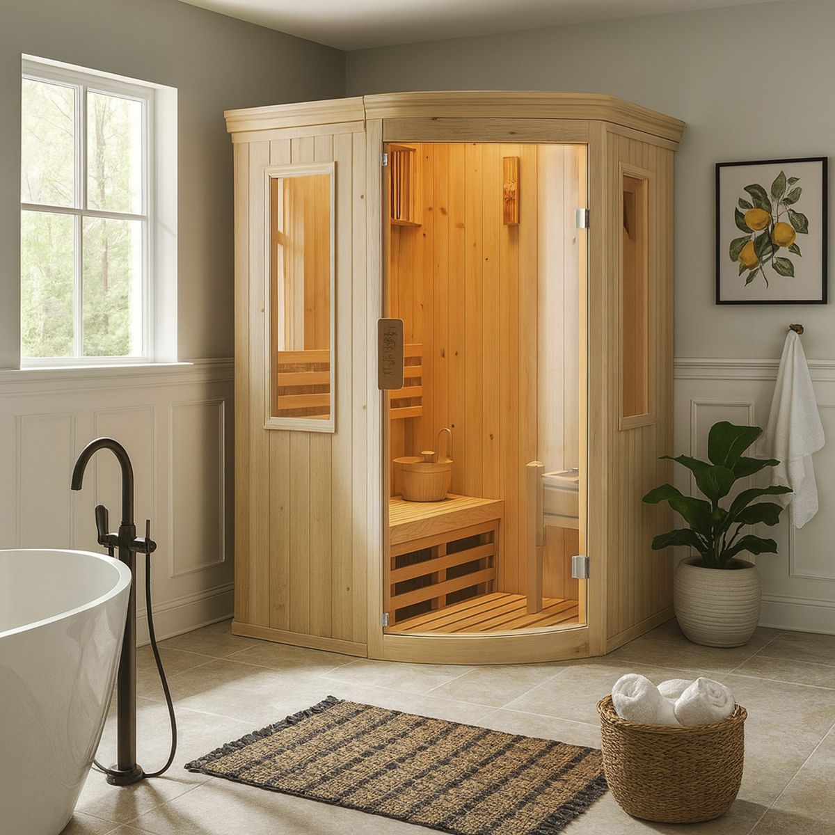 NORGLAS - Sala de sauna 204x123x123 cm