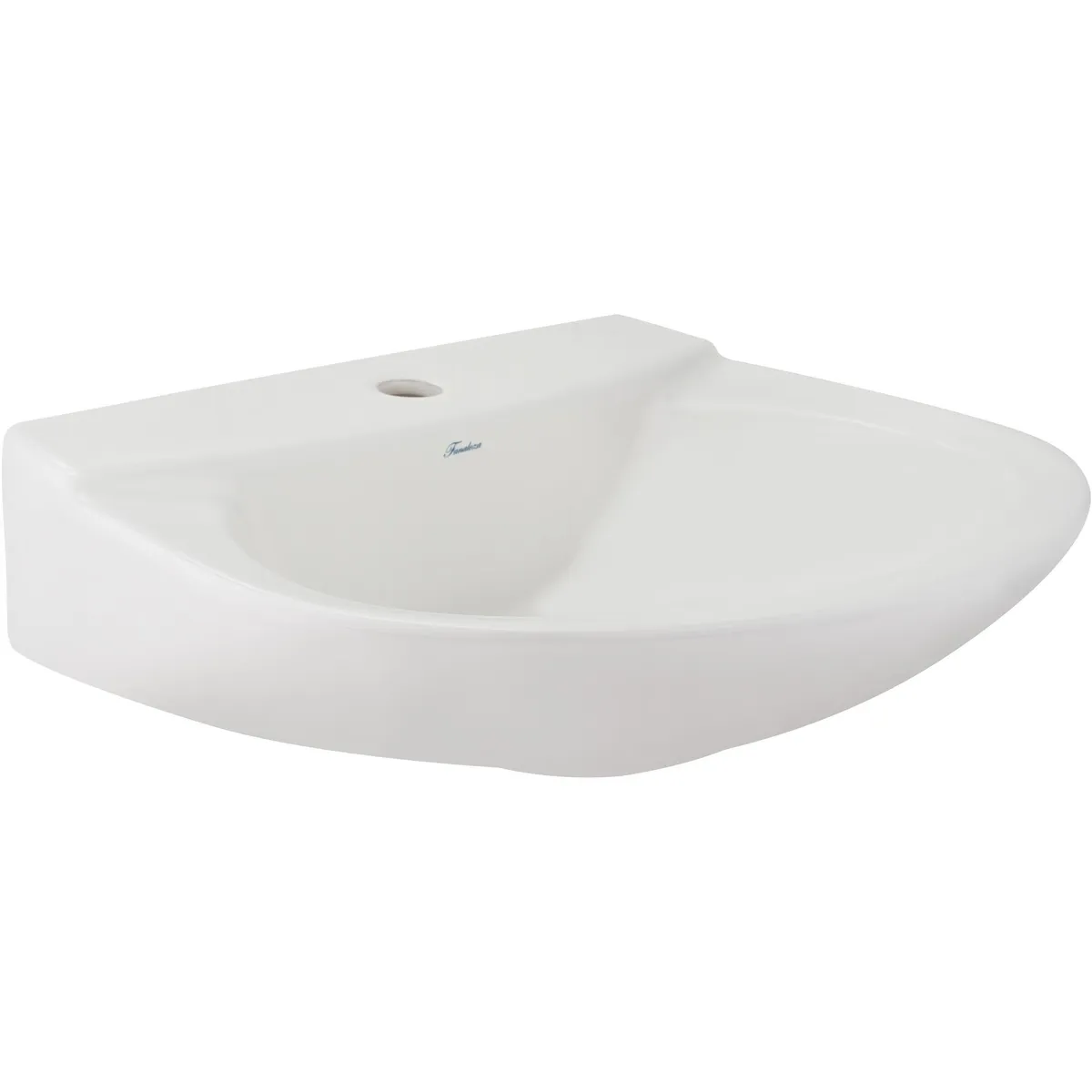 FANALOZA - Lavamanos Forma Redonda Loza 54.5x14x46 cm Blanco