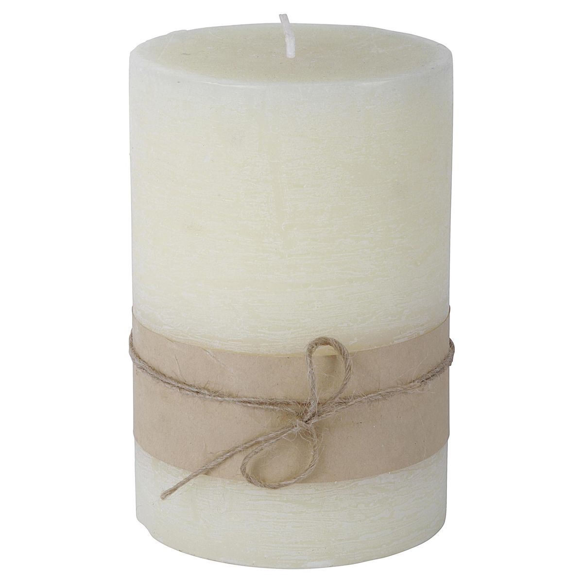 JUST HOME COLLECTION - Vela Rústica Decorativa 10x15 cm Crema
