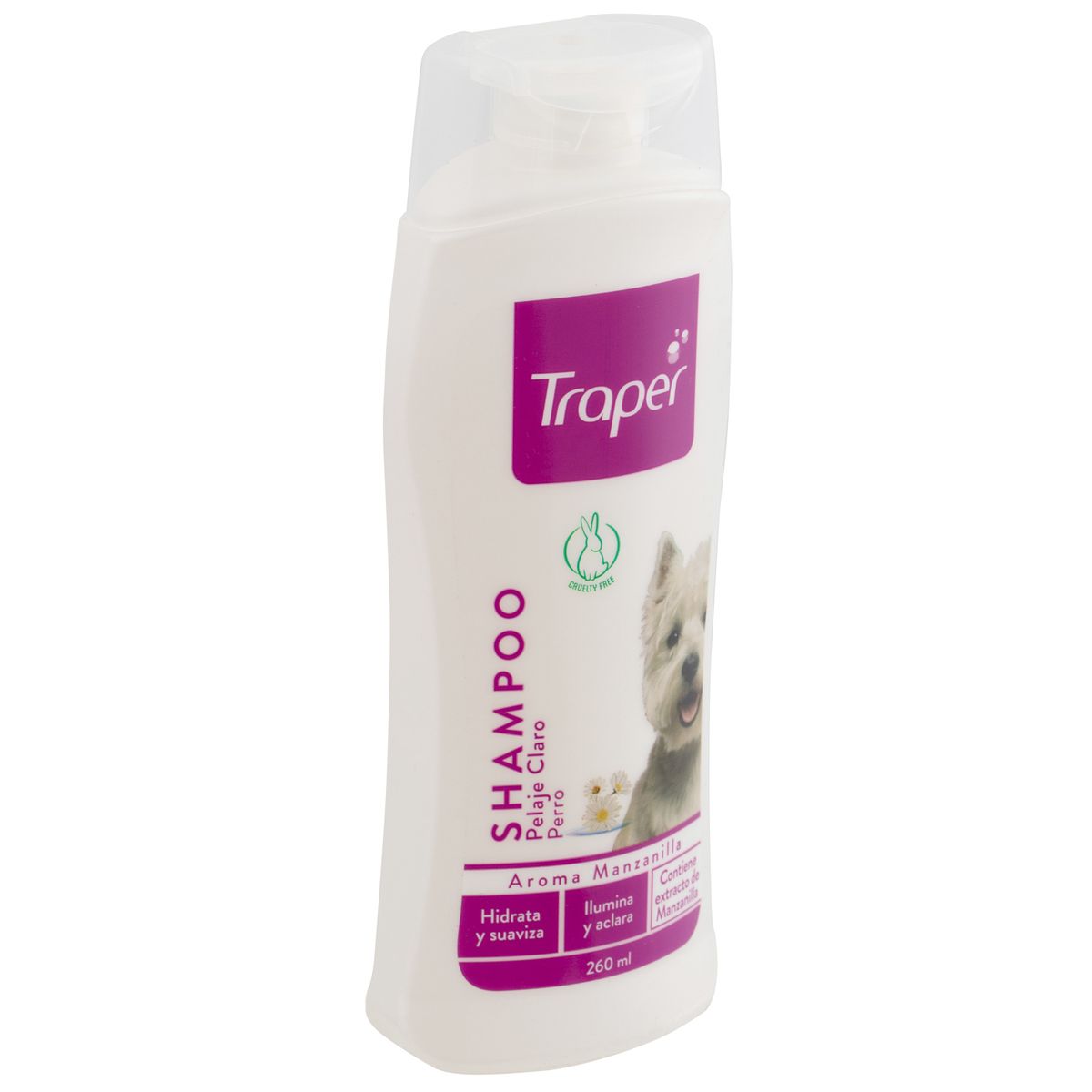 TRAPER - Shampoo para Perro Adulto Pelaje Claro Traper 260 ml