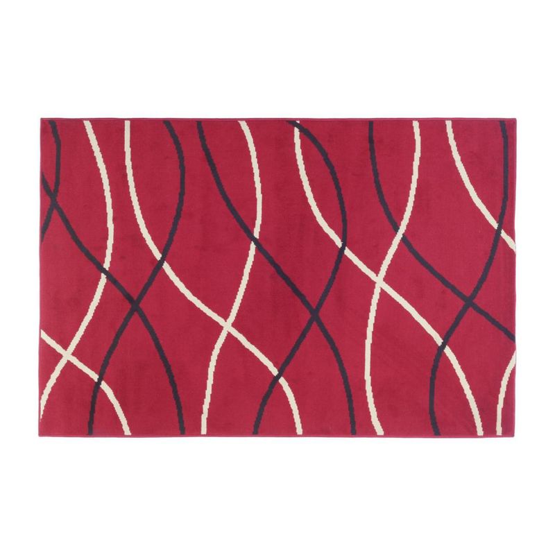 JUST HOME COLLECTION - Alfombra Bcf Rayas 150x220 cm Rojo