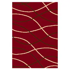 JUST HOME COLLECTION - Bajada de Cama Bcf Rayas 50x90 cm Rojo
