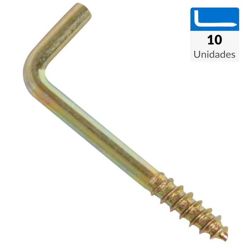 MAMUT - Tornillo Escuadra Cabeza  Madera  1-1/2 " 10 Unidades