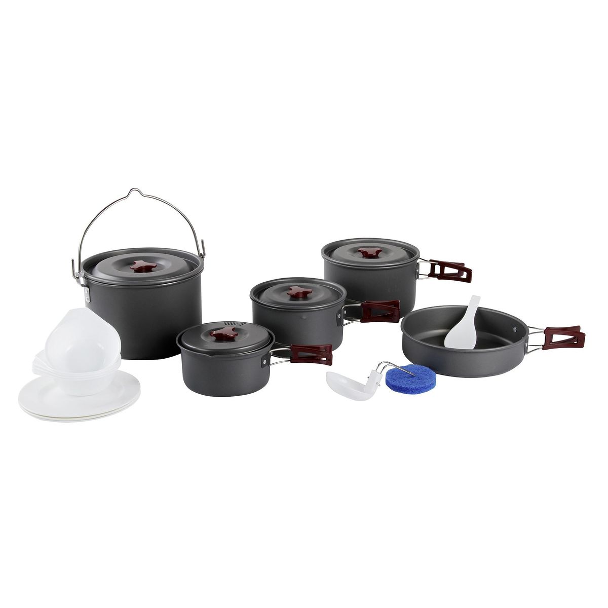 ATOM - Set de Cocina para Camping 8 Personas Metal 21 Pieza(s)