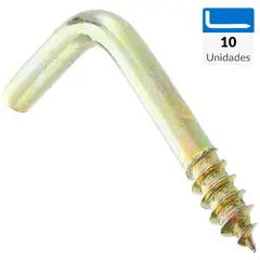 MAMUT - Tornillo Escuadra Cabeza Madera 1 " 10 Unidades