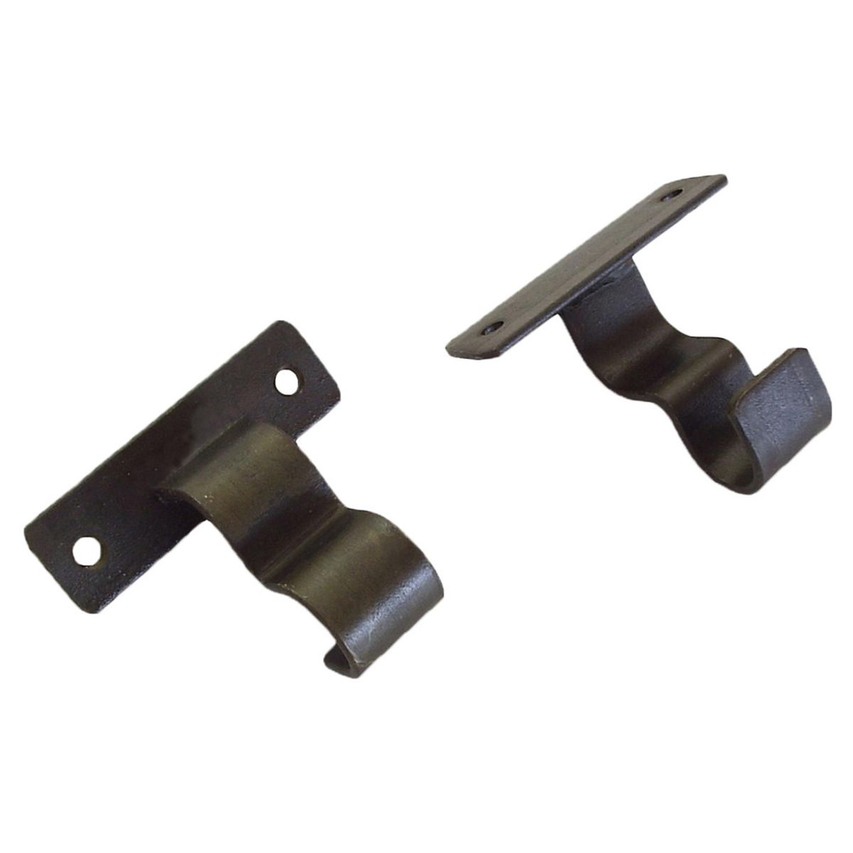 JUST HOME COLLECTION - Set de soportes para barra de cortina 19 mm 2 unidades negro