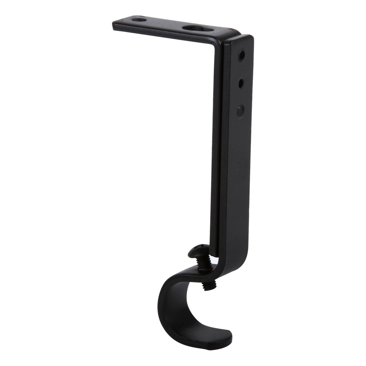 JUST HOME COLLECTION - Set de soportes para barra de cortina 19 mm 2 unidades negro