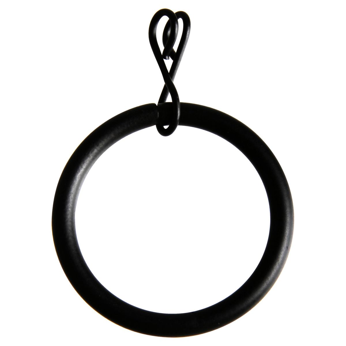 JUST HOME COLLECTION - Set de argollas para cortina 28 mm 10 unidades negro