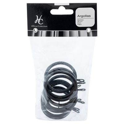 Imagen 2 del producto Set De Argollas Para Cortina 28 Mm 10 Unidades Negro