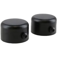 Set De Terminales Para Barra De Cortina 28 Mm 2 Unidades Negro
