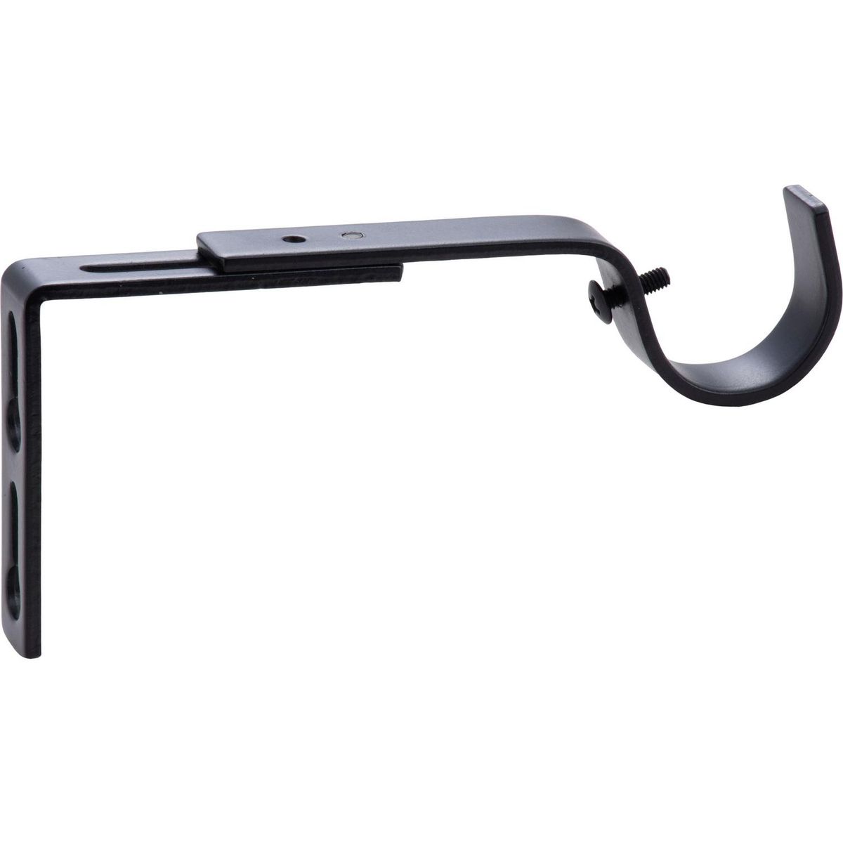 JUST HOME COLLECTION - Set de soportes para barra de cortina 28 mm 2 unidades negro