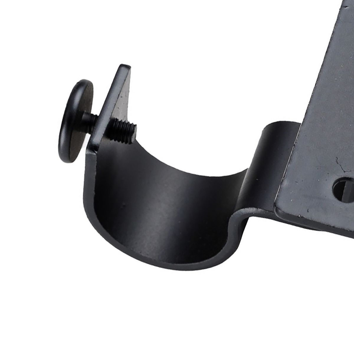 JUST HOME COLLECTION - Set de soportes para barra de cortina 28 mm 2 unidades negro