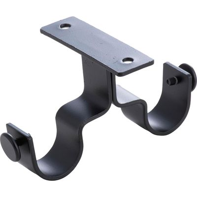 Imagen 2 del producto Set De Soportes Para Barra De Cortina 28 Mm 2 Unidades Negro