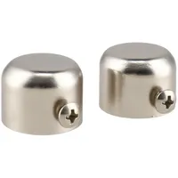 Set De Terminales Para Barra De Cortina 19 Mm 2 Unidades Satín