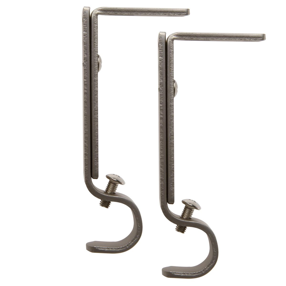 JUST HOME COLLECTION - Set de soportes para barra de cortina 19 mm 2 unidades satinado