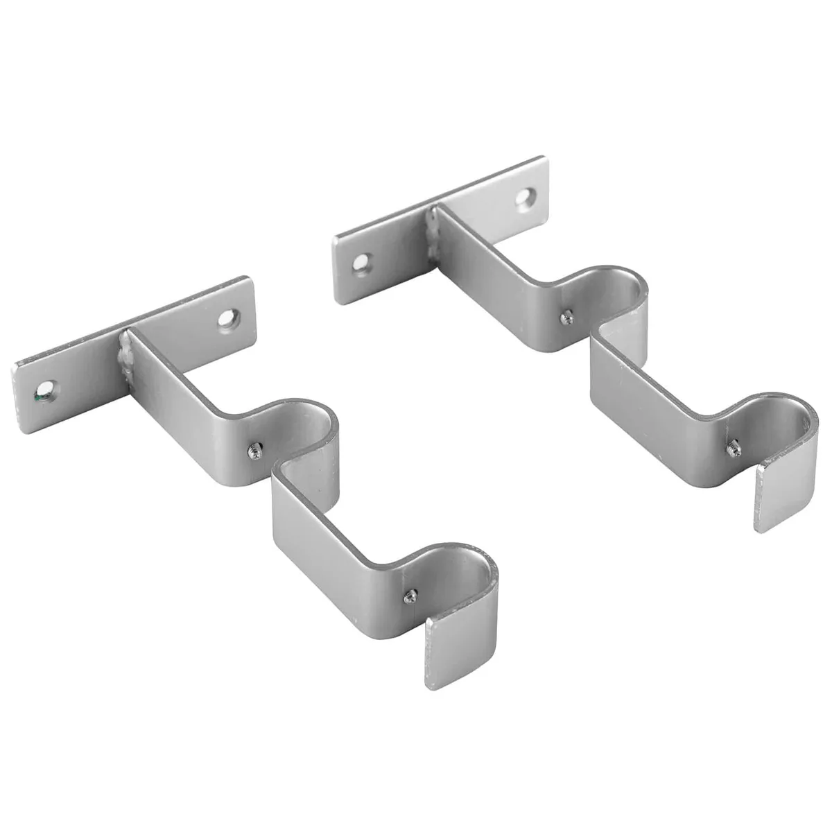 JUST HOME COLLECTION - Set de soportes para barra de cortina 19 mm 2 unidades satinado