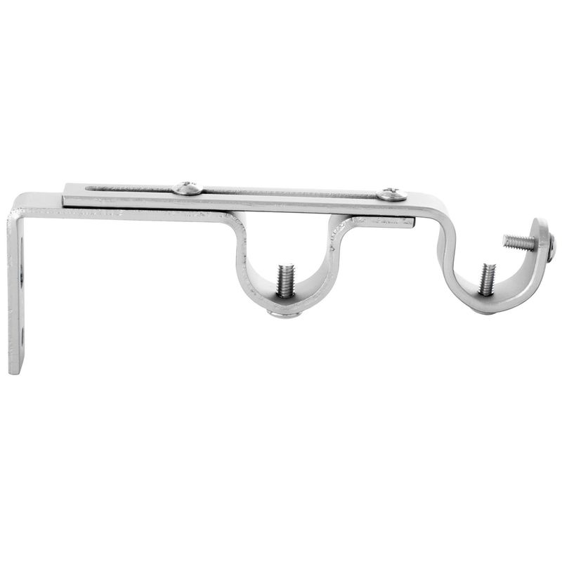JUST HOME COLLECTION - Set de soportes para barra de cortina 19 mm 2 unidades satinado