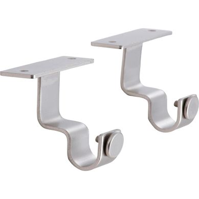 Set de soportes para barra de cortina 19 mm 2 unidades satinado
