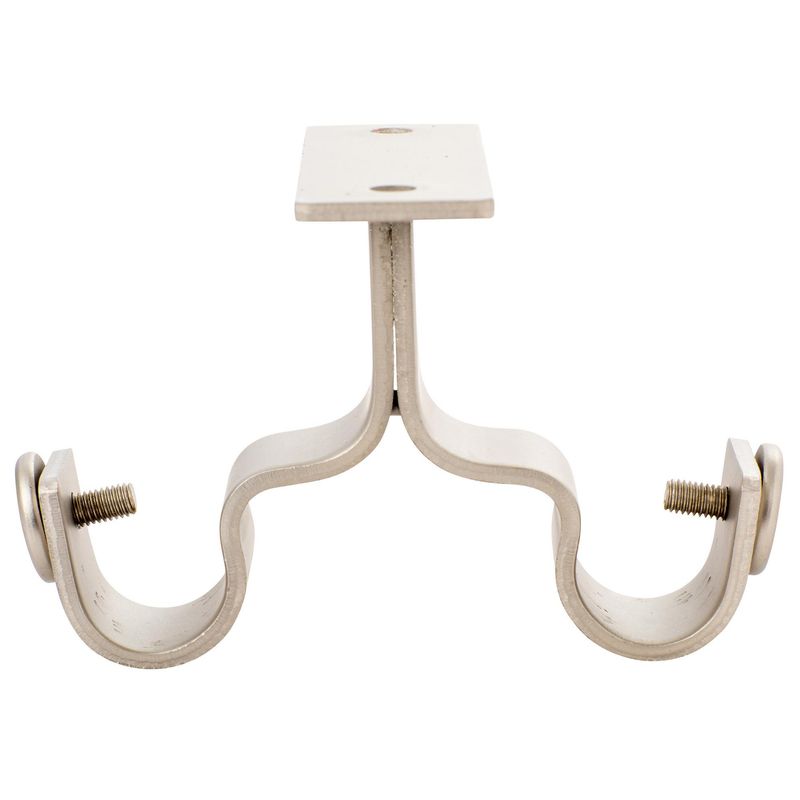 JUST HOME COLLECTION - Set de soportes para barra de cortina 19 mm 2 unidades satinado