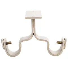 JUST HOME COLLECTION - Set de soportes para barra de cortina 19 mm 2 unidades satinado