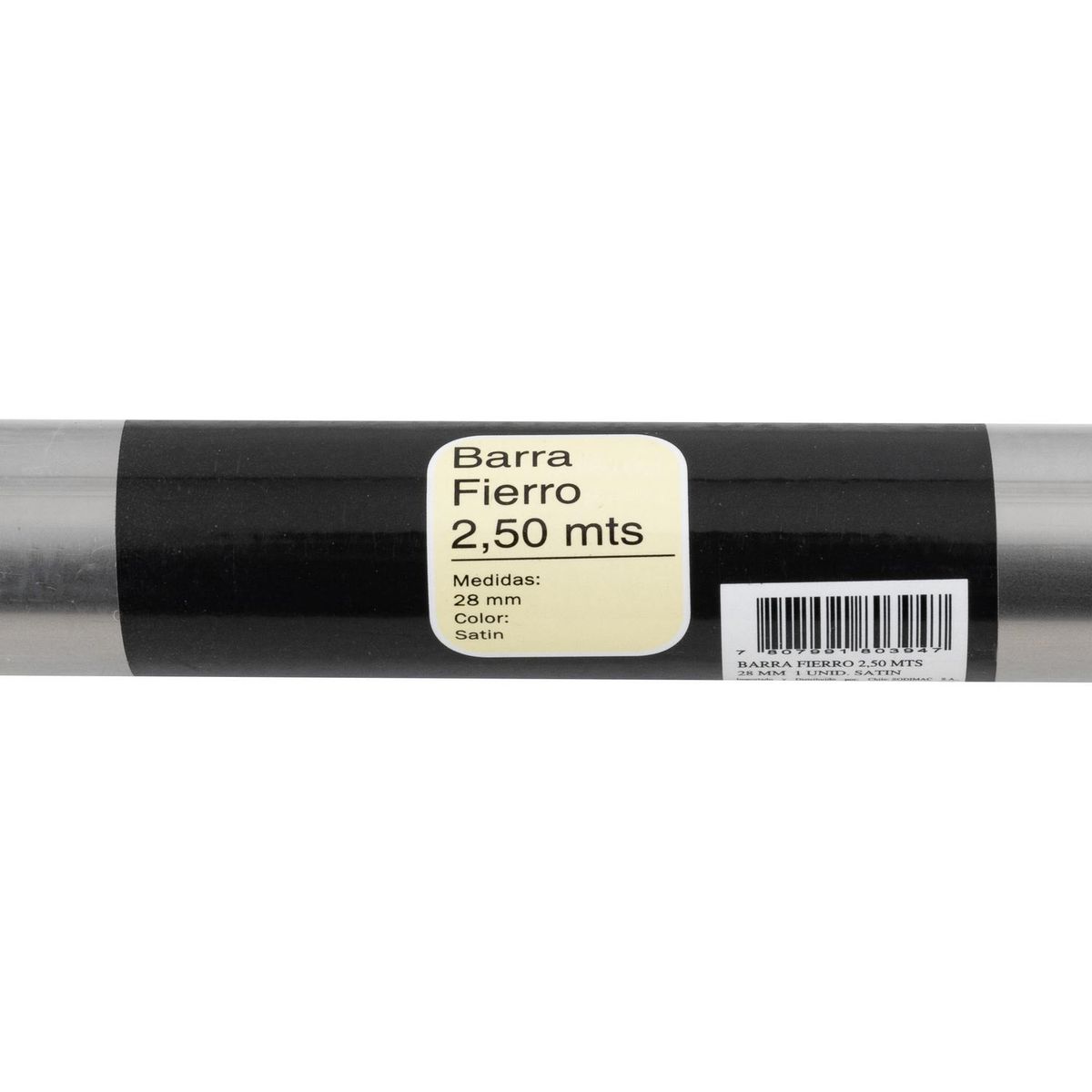 JUST HOME COLLECTION - Barra cortina metal 28 mm 2,5 m satín