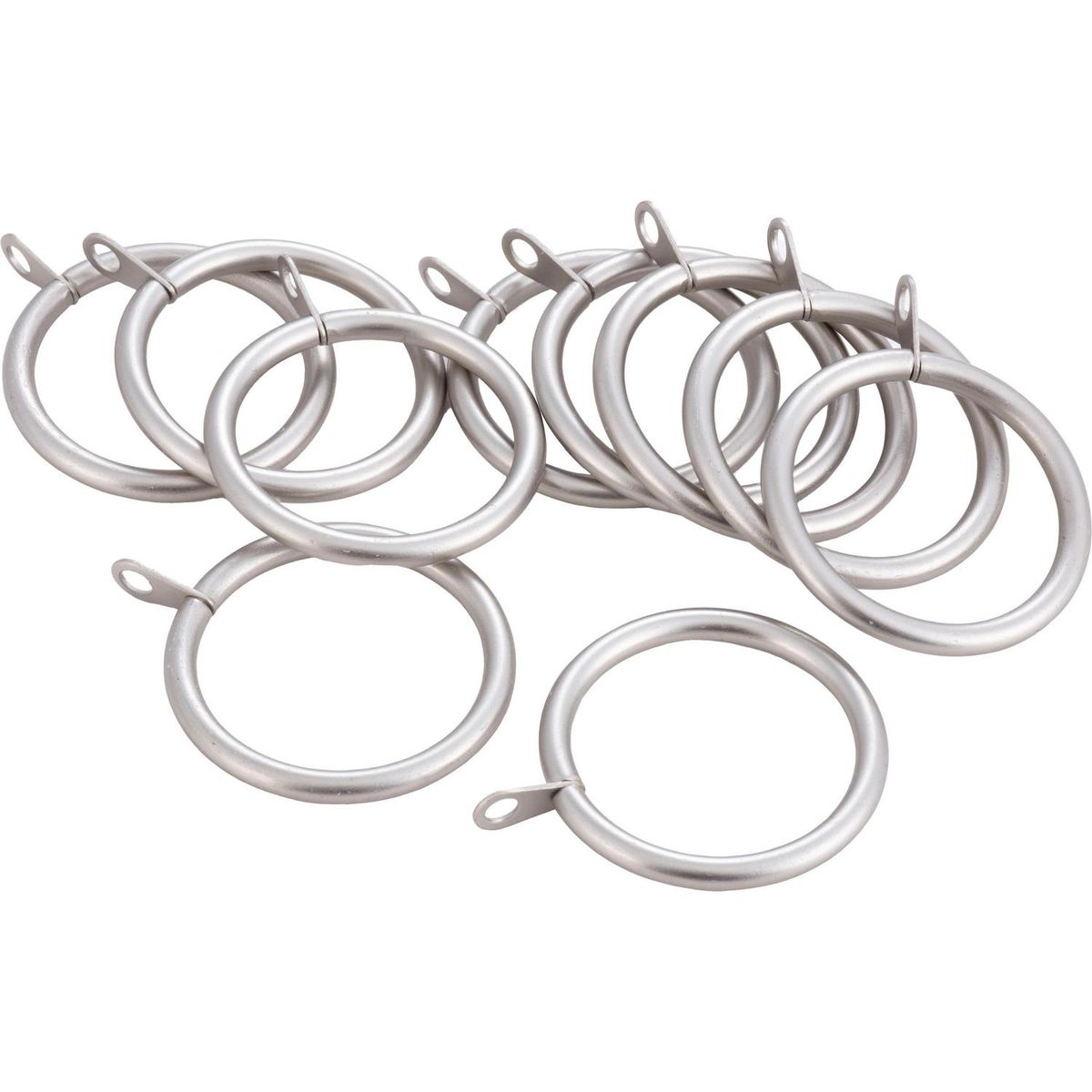 JUST HOME COLLECTION - Set de argollas para cortina 28 mm 10 unidades satinado