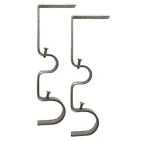 Set Soportes Para Barra De Cortina 19 Mm Y 28 Mm 2 Unidades Satinado