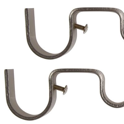 Imagen 2 del producto Set Soportes Para Barra De Cortina 19 Mm Y 28 Mm 2 Unidades Satinado