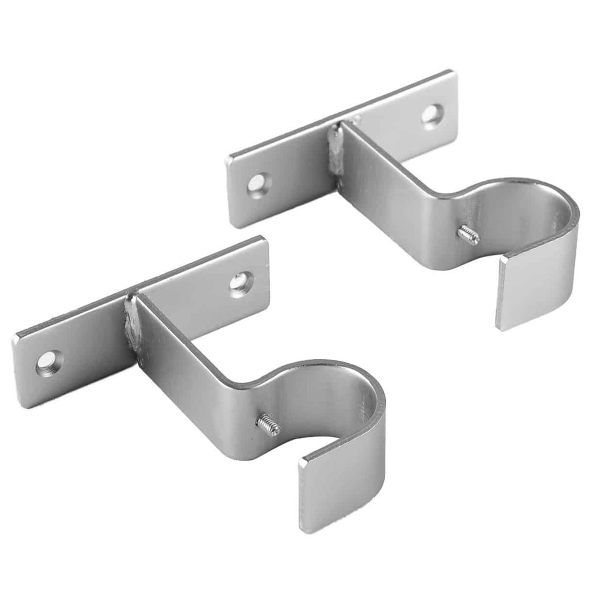 JUST HOME COLLECTION - Set de soportes para barra de cortina 28 mm 2 unidades satinado