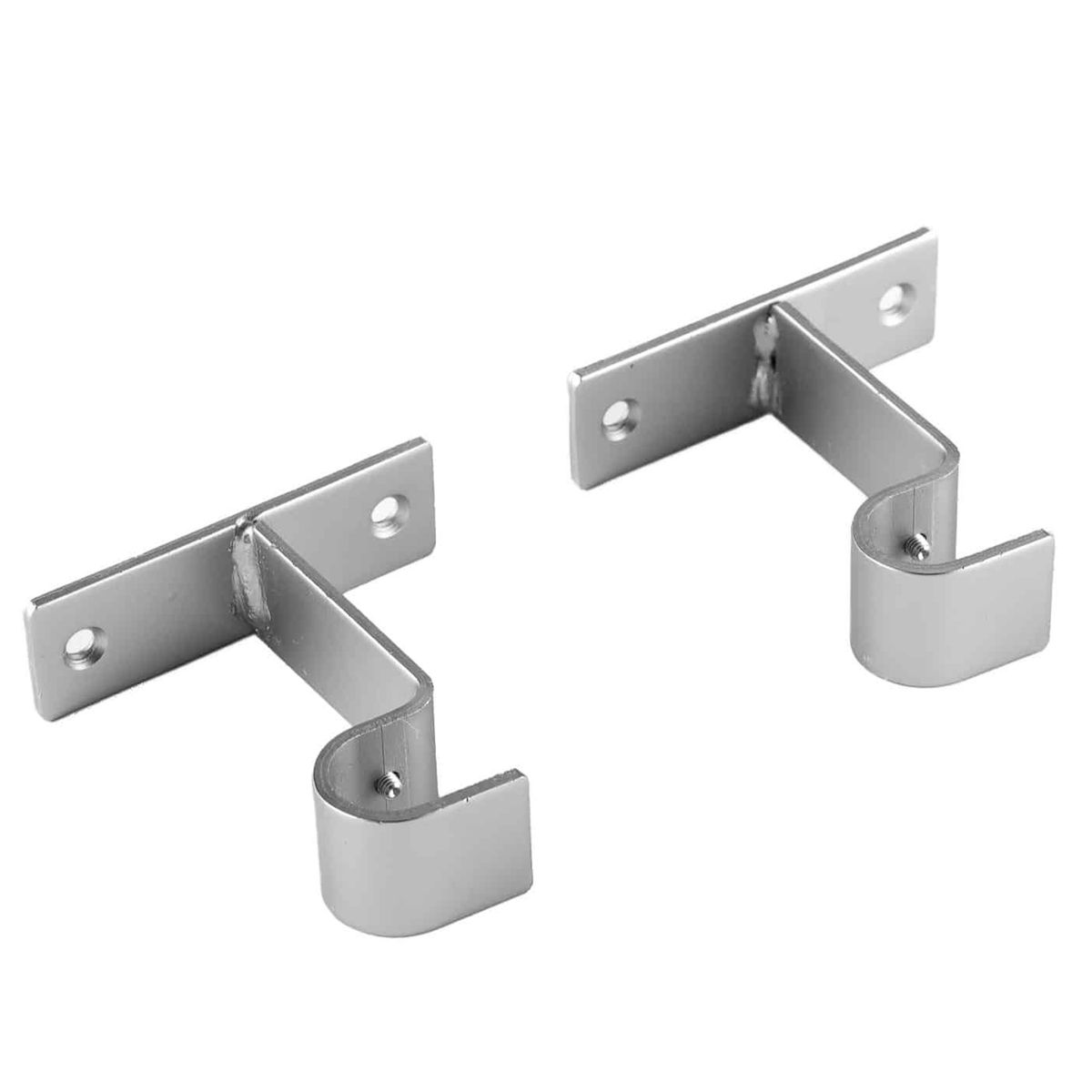 JUST HOME COLLECTION - Set de soportes para barra de cortina 28 mm 2 unidades satinado