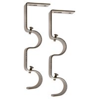 Set De Soportes Para Barra De Cortina 28 Mm 2 Unidades Satinado
